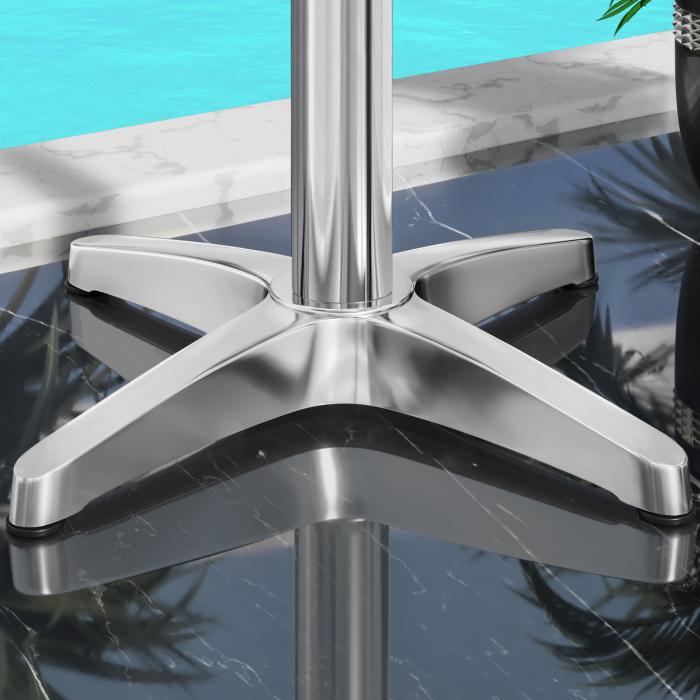 CPBL | HPL Bistro table | Ø:H 70 x 78 cm | Cappuccino marble / aluminium | Foldable + additional weight | Round