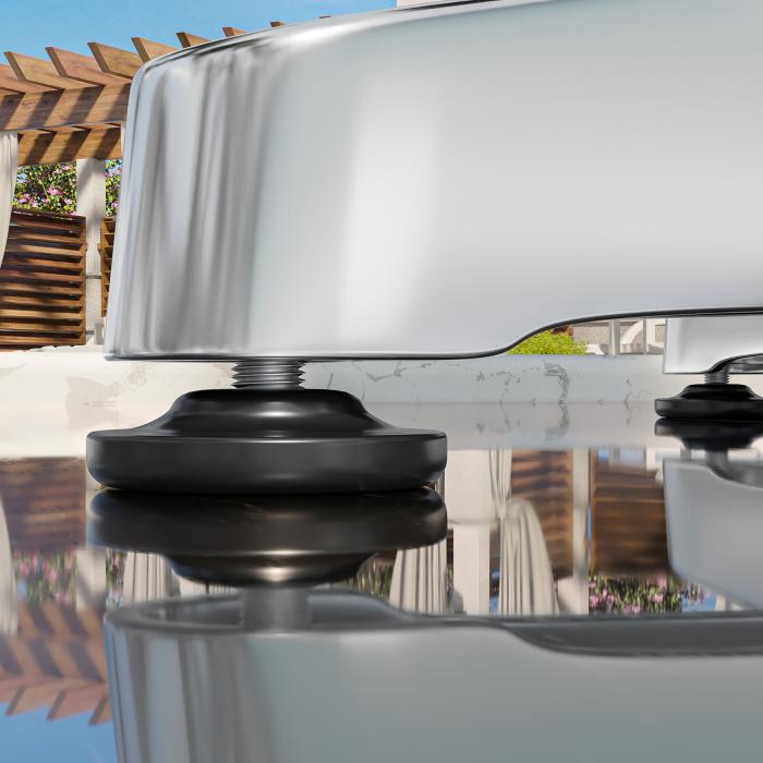 CPBL | HPL Bistro table | Ø:H 70 x 78 cm | Cappuccino marble / aluminium | Foldable + additional weight | Round