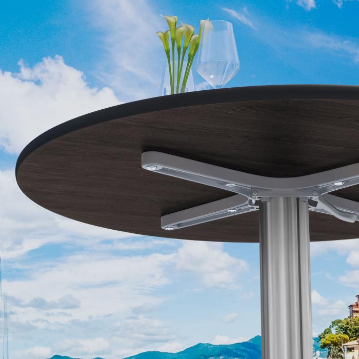 CPBL | HPL Bistro Table | Ø:H 70 x 78 cm | Oak / Aluminium | Foldable + additional weight | Round CPBL | HPL Bistro Table | Ø:H 70 x 78 cm | Oak / Aluminium | Foldable + additional weight | Round