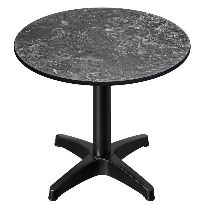 CPBL | HPL Bistro Table | Ø:H 70 x 78 cm | Rock / Aluminium | Foldable + additional weight | Round CPBL | HPL Bistro Table | Ø:H 70 x 78 cm | Rock / Aluminium | Foldable + additional weight | Round