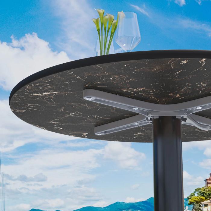 CPBL | HPL Bistro Table | Ø:H 70 x 78 cm | Rock / Aluminium | Foldable + additional weight | Round CPBL | HPL Bistro Table | Ø:H 70 x 78 cm | Rock / Aluminium | Foldable + additional weight | Round