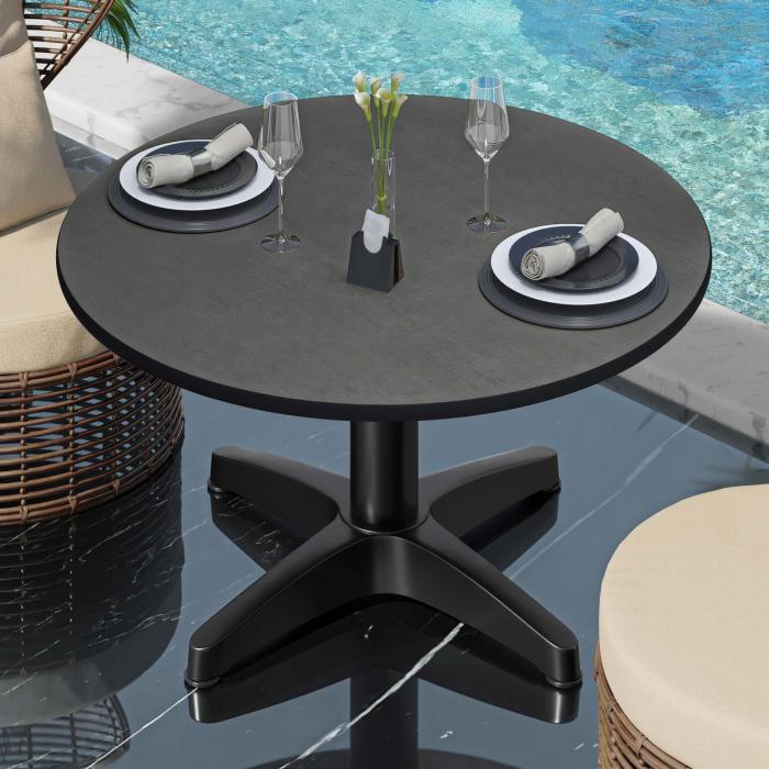 CPBL | Tavolo lounge compatto | Ø:H 70 x 42 cm | antracite / nero alluminio | peso aggiuntivo