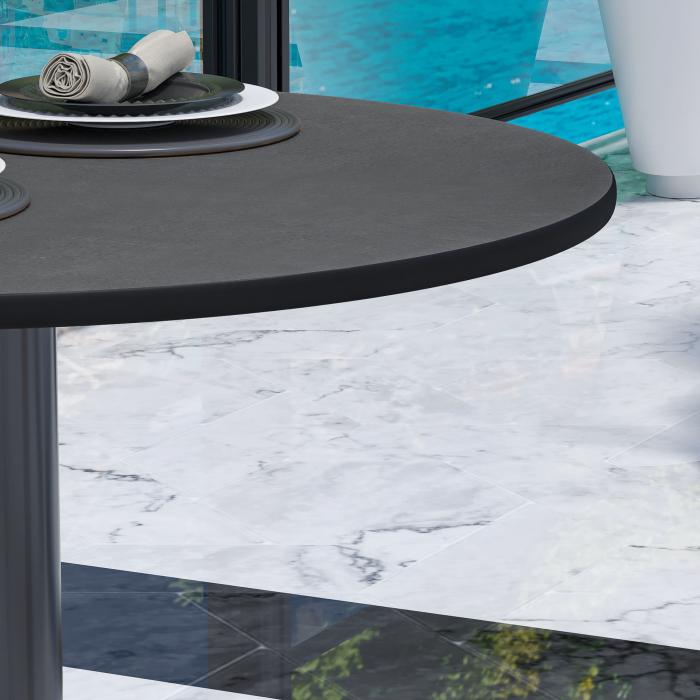 CPBL | Tavolo lounge compatto | Ø:H 70 x 42 cm | antracite / nero alluminio | peso aggiuntivo