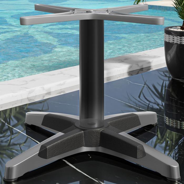 CPBL | Tavolo lounge compatto | Ø:H 70 x 42 cm | antracite / nero alluminio | peso aggiuntivo