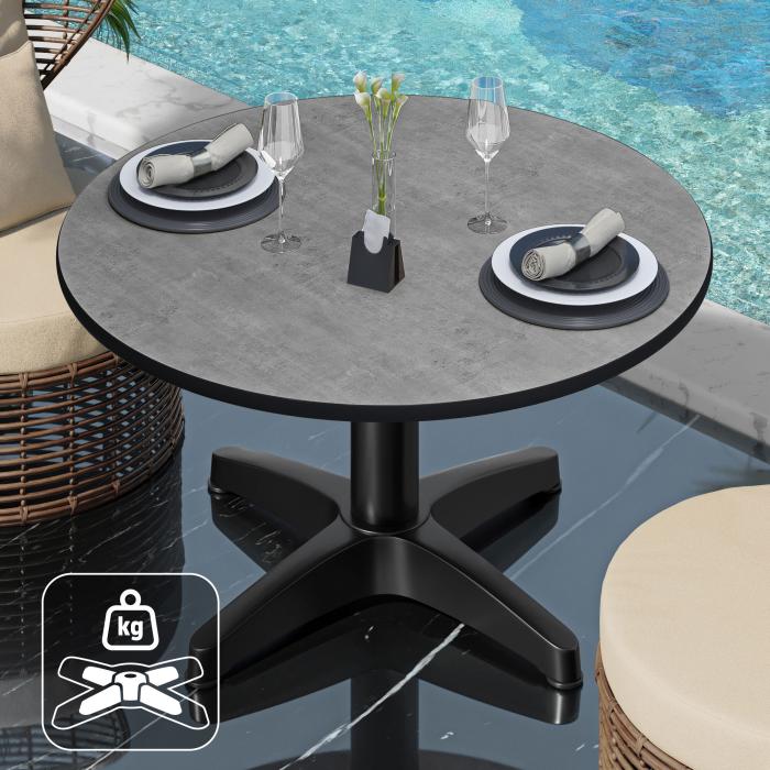 CPBL | Tavolo lounge compatto | Ø:H 60 x 42 cm | cemento / alluminio nero | peso aggiuntivo CPBL | Tavolo lounge compatto | Ø:H 60 x 42 cm | cemento / alluminio nero | peso aggiuntivo