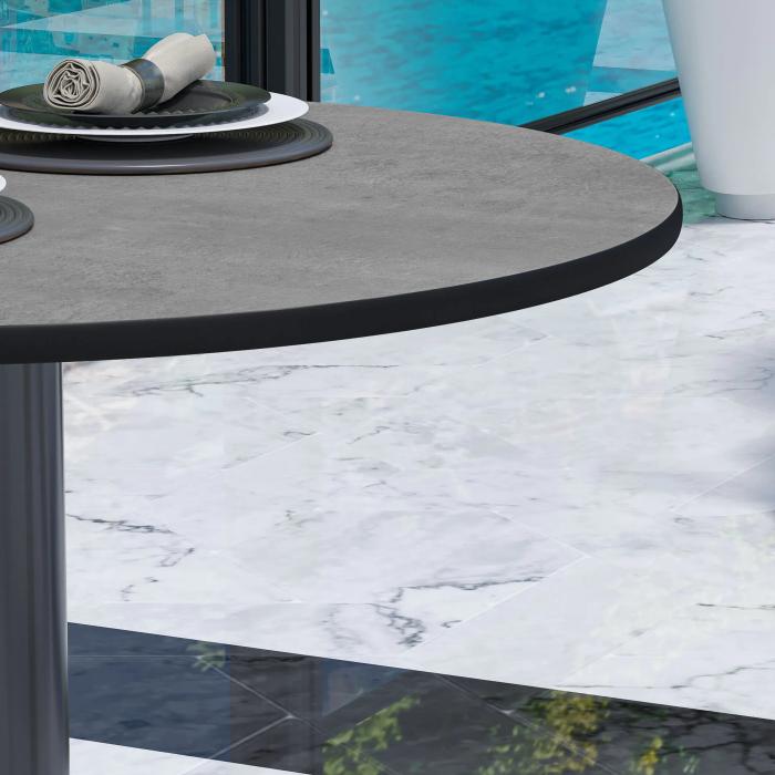CPBL | Tavolo lounge compatto | Ø:H 60 x 42 cm | cemento / alluminio nero | peso aggiuntivo CPBL | Tavolo lounge compatto | Ø:H 60 x 42 cm | cemento / alluminio nero | peso aggiuntivo