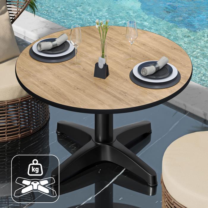CPBL | Tavolo da salotto compatto | Ø:H 60 x 42 cm | rovere / alluminio | peso aggiuntivo