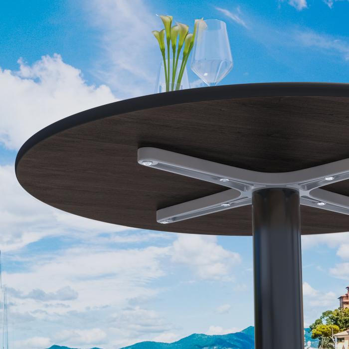 CPBL | Tavolo da salotto compatto | Ø:H 60 x 42 cm | rovere / alluminio | peso aggiuntivo