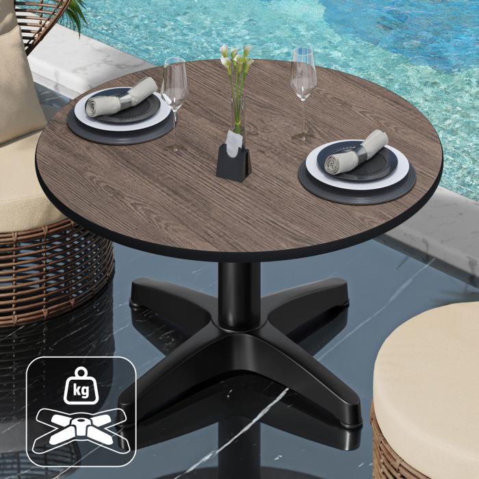 CPBL | Tavolo lounge compatto | Ø:H 60 x 42 cm | wengé / alluminio | peso aggiuntivo