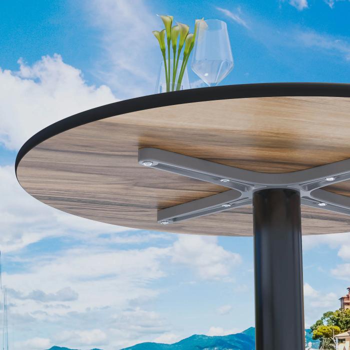 CPBL | Tavolo lounge compatto | Ø:H 60 x 42 cm | wengé / alluminio | peso aggiuntivo