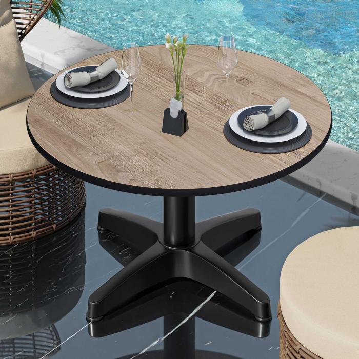 CPBL | Tavolo da salotto compatto | Ø:H 60 x 42 cm | rovere / alluminio | pieghevole | peso aggiuntivo CPBL | Tavolo da salotto compatto | Ø:H 60 x 42 cm | rovere / alluminio | pieghevole | peso aggiuntivo