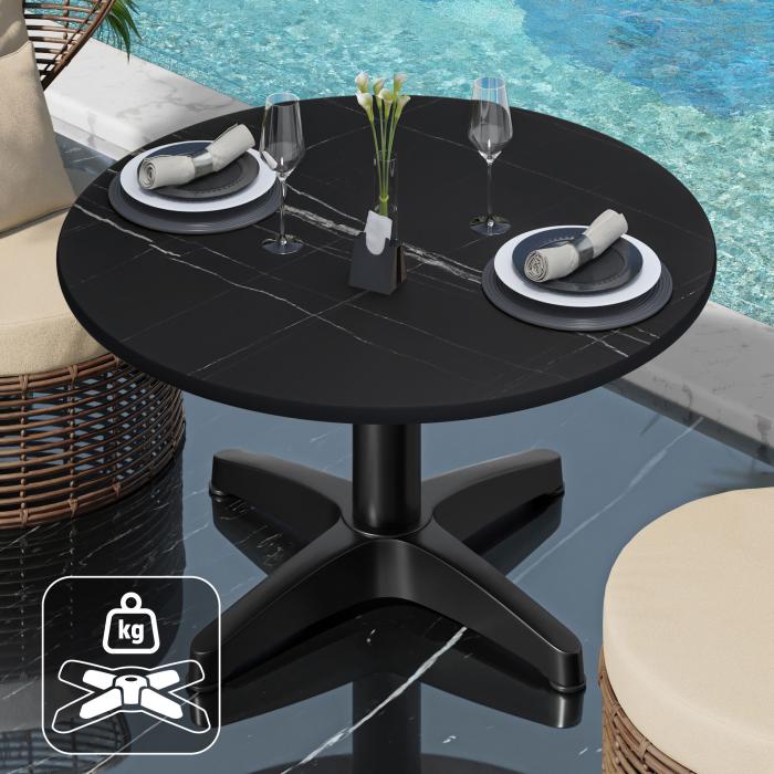 CPBL | Kompakt loungebord | Ø:H 60 x 42 cm | sort marmor / sort aluminium | ekstra vægt CPBL | Kompakt loungebord | Ø:H 60 x 42 cm | sort marmor / sort aluminium | ekstra vægt