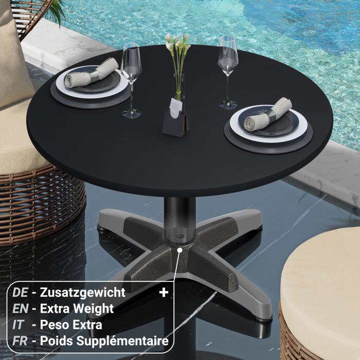 CPBL | Tavolo lounge compatto | Ø:H 60 x 42 cm | nero / alluminio | peso aggiuntivo CPBL | Tavolo lounge compatto | Ø:H 60 x 42 cm | nero / alluminio | peso aggiuntivo