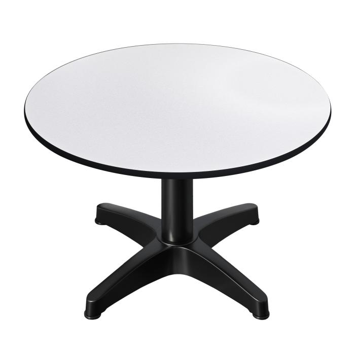 CPBL | Compact Loungetisch | Ø:H 60 x 42 cm | Weiß / Aluminium Schwarz | Zusatzgewicht