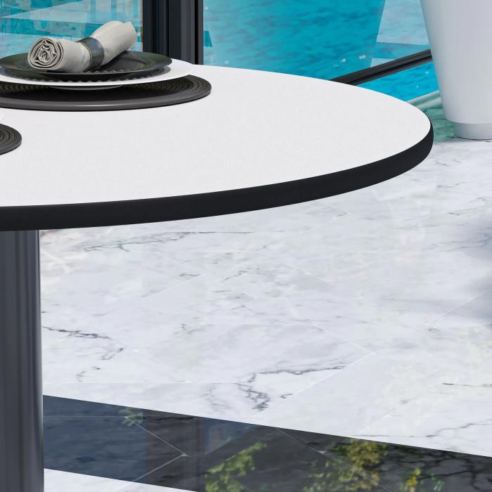 CPBL | Tavolo da salotto compatto | Ø:H 60 x 42 cm | Bianco / Alluminio nero | Peso aggiuntivo CPBL | Tavolo da salotto compatto | Ø:H 60 x 42 cm | Bianco / Alluminio nero | Peso aggiuntivo