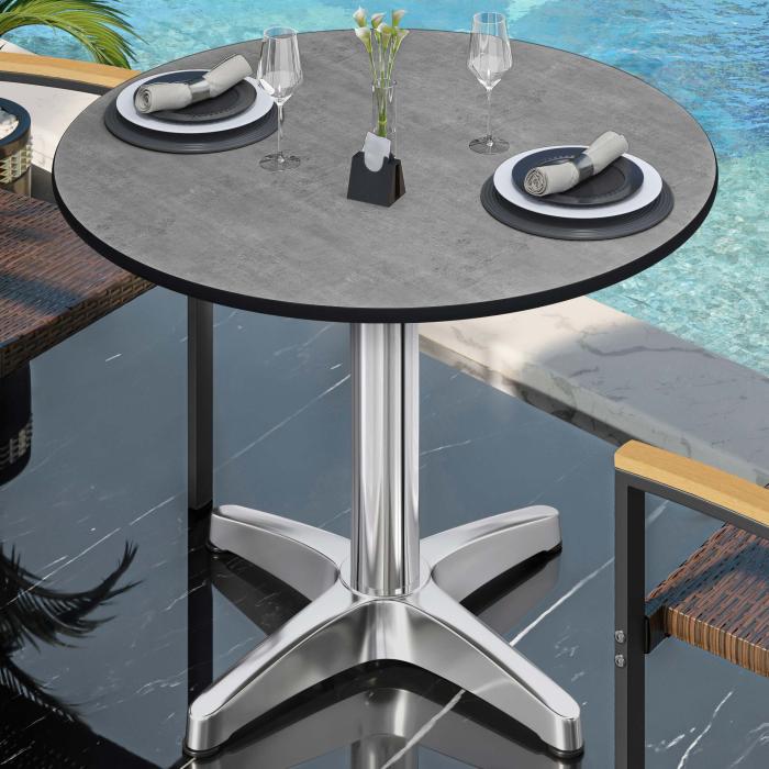 CPBL | HPL Bistro Table | Ø:H 70 x 78 cm | Concrete / Aluminium | Foldable + additional weight | Round CPBL | HPL Bistro Table | Ø:H 70 x 78 cm | Concrete / Aluminium | Foldable + additional weight | Round