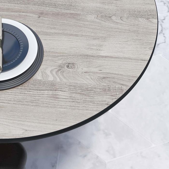 CPBL | HPL bistrobord | Ø:H 60 x 78 cm | Eik Hvit / Aluminium Svart | Ekstra vekt | Rundt CPBL | HPL bistrobord | Ø:H 60 x 78 cm | Eik Hvit / Aluminium Svart | Ekstra vekt | Rundt