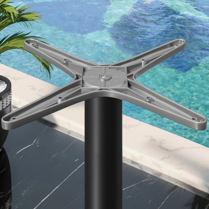 CPBL | HPL bistrobord | Ø:H 60 x 78 cm | Eik / aluminium | Ekstra vekt | Rundt
