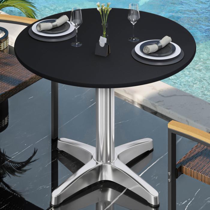 CPBL | HPL bistrobord | Ø:H 70 x 78 cm | Svart / aluminium | Ekstra vekt | Rundt CPBL | HPL bistrobord | Ø:H 70 x 78 cm | Svart / aluminium | Ekstra vekt | Rundt