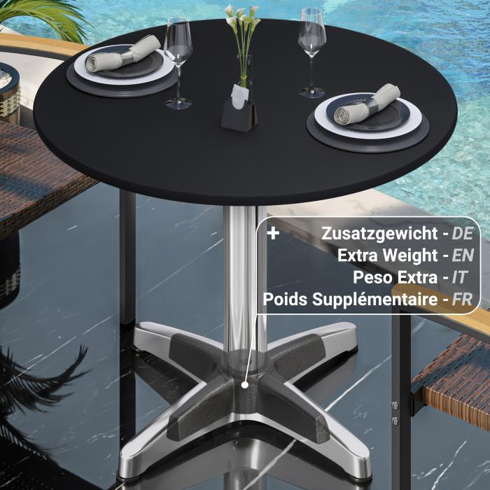 CPBL | HPL bistrobord | Ø:H 70 x 78 cm | Svart / aluminium | Ekstra vekt | Rundt CPBL | HPL bistrobord | Ø:H 70 x 78 cm | Svart / aluminium | Ekstra vekt | Rundt