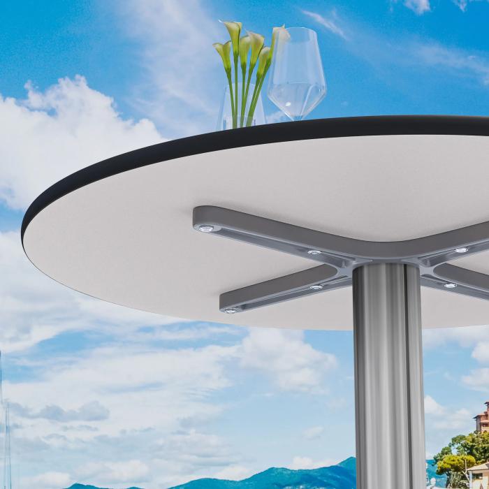 CPBL | HPL bistrobord | Ø:H 70 x 78 cm | Svart / aluminium | Ekstra vekt | Rundt CPBL | HPL bistrobord | Ø:H 70 x 78 cm | Svart / aluminium | Ekstra vekt | Rundt