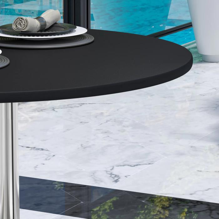 CPBL | HPL bistrobord | Ø:H 70 x 78 cm | Svart / aluminium | Ekstra vekt | Rundt CPBL | HPL bistrobord | Ø:H 70 x 78 cm | Svart / aluminium | Ekstra vekt | Rundt