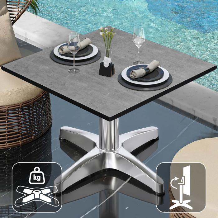 CPBL | Compact lounge table | W:D:H 60 x 60 x 42 cm | concrete / aluminium | folding | additional weight CPBL | Compact lounge table | W:D:H 60 x 60 x 42 cm | concrete / aluminium | folding | additional weight