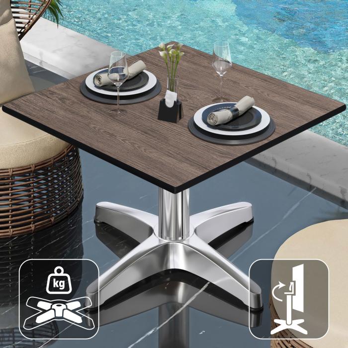 CPBL | Compact lounge table | W:D:H 70 x 70 x 42 cm | Wenge / Aluminium | Folding | Additional weight CPBL | Compact lounge table | W:D:H 70 x 70 x 42 cm | Wenge / Aluminium | Folding | Additional weight
