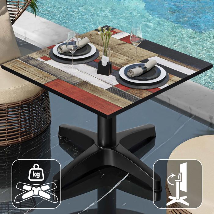 CPBL | Compact lounge table | W:D:H 70 x 70 x 42 cm | Vintage Coloured / Aluminium | Foldable | Additional weight CPBL | Compact lounge table | W:D:H 70 x 70 x 42 cm | Vintage Coloured / Aluminium | Foldable | Additional weight