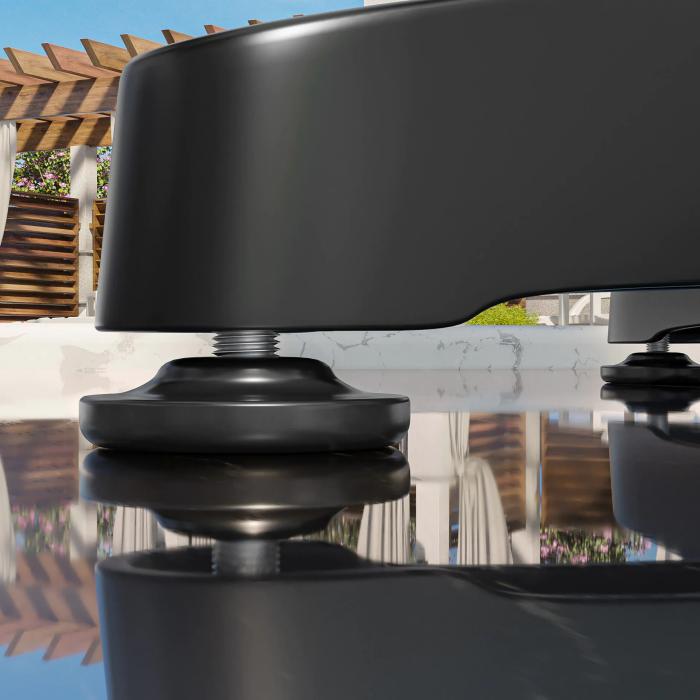 CPBL | HPL Bistro Table | W:D:H 70 x 70 x 78 cm | Anthracite / Aluminium Black | Foldable + additional weight | Square