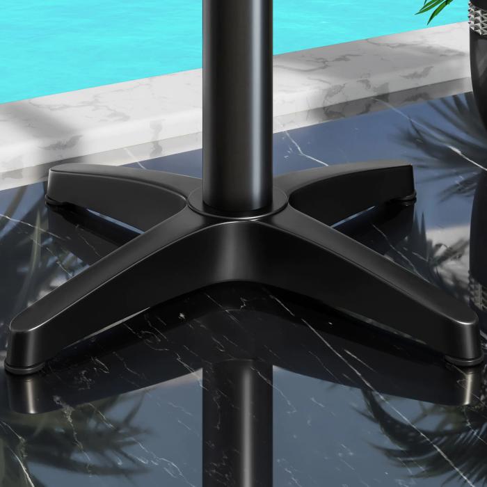CPBL | HPL Bistro Table | W:D:H 70 x 70 x 78 cm | Concrete / Aluminium Black | Foldable + additional weight | Square CPBL | HPL Bistro Table | W:D:H 70 x 70 x 78 cm | Concrete / Aluminium Black | Foldable + additional weight | Square