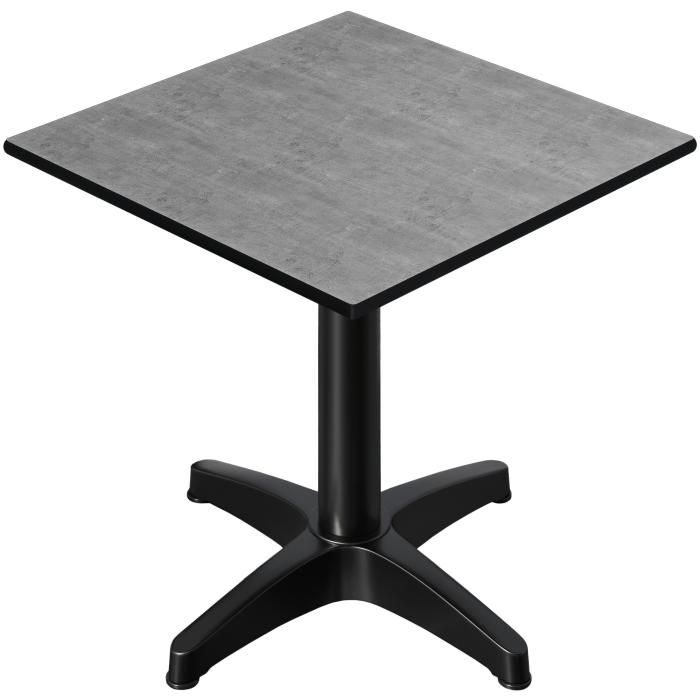 CPBL | HPL Bistro Table | W:D:H 70 x 70 x 78 cm | Concrete / Aluminium Black | Foldable + additional weight | Square CPBL | HPL Bistro Table | W:D:H 70 x 70 x 78 cm | Concrete / Aluminium Black | Foldable + additional weight | Square