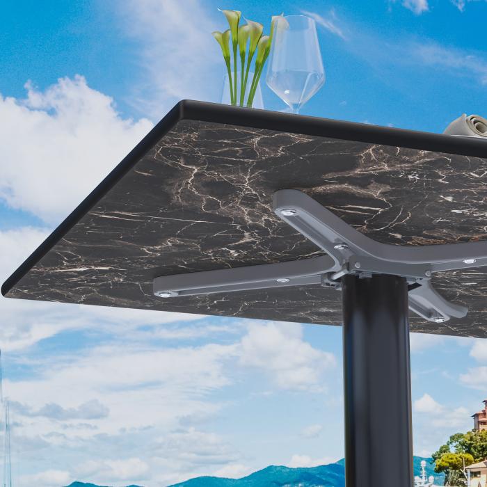 CPBL | HPL Bistro Table | W:D:H 70 x 70 x 78 cm | Rock / Aluminium | Foldable + additional weight | Square CPBL | HPL Bistro Table | W:D:H 70 x 70 x 78 cm | Rock / Aluminium | Foldable + additional weight | Square