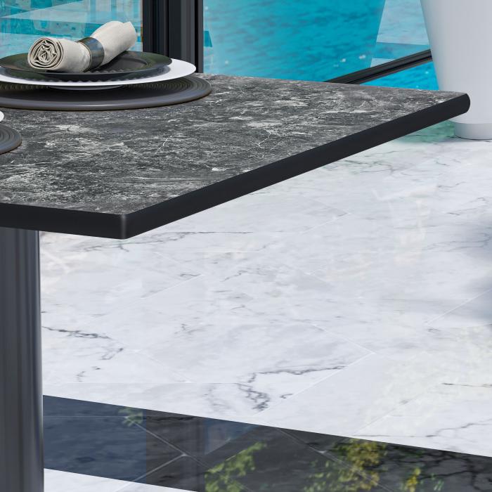 CPBL | HPL Bistro Table | W:D:H 70 x 70 x 78 cm | Rock / Aluminium | Foldable + additional weight | Square CPBL | HPL Bistro Table | W:D:H 70 x 70 x 78 cm | Rock / Aluminium | Foldable + additional weight | Square