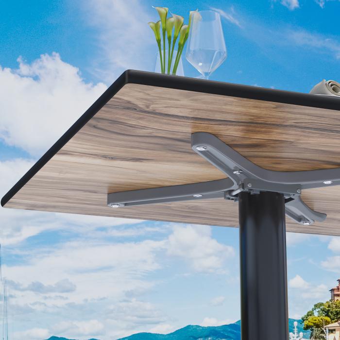 CPBL | HPL Bistro Table | W:D:H 70 x 70 x 78 cm | Wenge / Aluminium | Foldable + additional weight | Square CPBL | HPL Bistro Table | W:D:H 70 x 70 x 78 cm | Wenge / Aluminium | Foldable + additional weight | Square