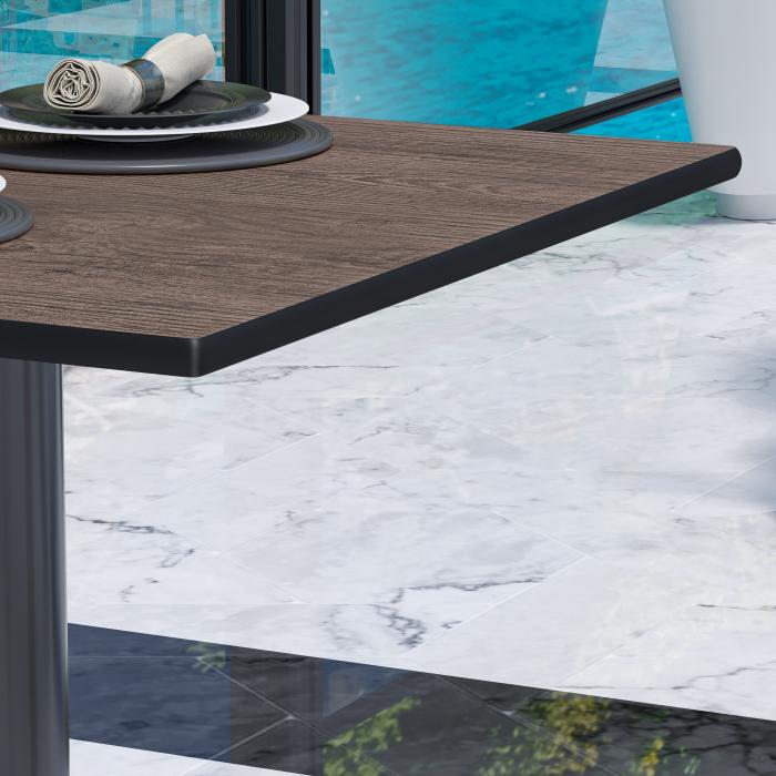 CPBL | HPL Bistro Table | W:D:H 70 x 70 x 78 cm | Wenge / Aluminium | Foldable + additional weight | Square CPBL | HPL Bistro Table | W:D:H 70 x 70 x 78 cm | Wenge / Aluminium | Foldable + additional weight | Square