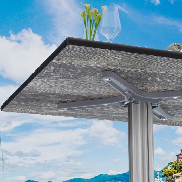 CPBL | HPL Bistrobord | B:D:H 70 x 70 x 78 cm | Ek / Aluminium | Fällbart + extra vikt | Fyrkantigt CPBL | HPL Bistrobord | B:D:H 70 x 70 x 78 cm | Ek / Aluminium | Fällbart + extra vikt | Fyrkantigt
