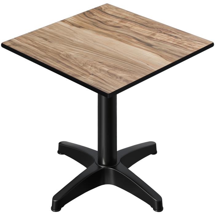 CPBL | HPL Bistro Table | W:D:H 70 x 70 x 78 cm | Sheesham / Aluminium | Foldable + additional weight | Square CPBL | HPL Bistro Table | W:D:H 70 x 70 x 78 cm | Sheesham / Aluminium | Foldable + additional weight | Square