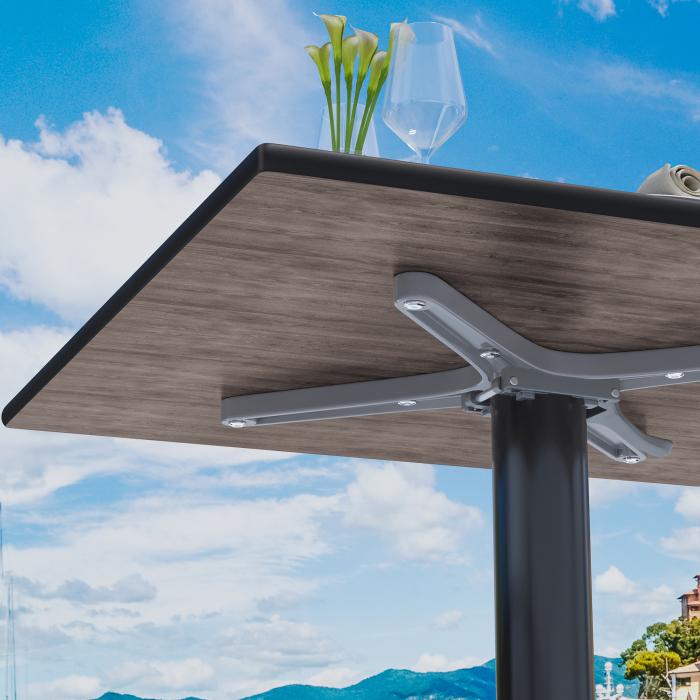 CPBL | HPL Bistro Table | W:D:H 70 x 70 x 78 cm | Sheesham / Aluminium | Foldable + additional weight | Square CPBL | HPL Bistro Table | W:D:H 70 x 70 x 78 cm | Sheesham / Aluminium | Foldable + additional weight | Square