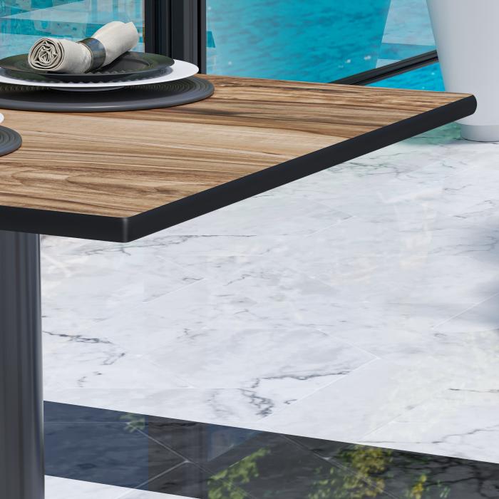 CPBL | HPL Bistro Table | W:D:H 70 x 70 x 78 cm | Sheesham / Aluminium | Foldable + additional weight | Square CPBL | HPL Bistro Table | W:D:H 70 x 70 x 78 cm | Sheesham / Aluminium | Foldable + additional weight | Square