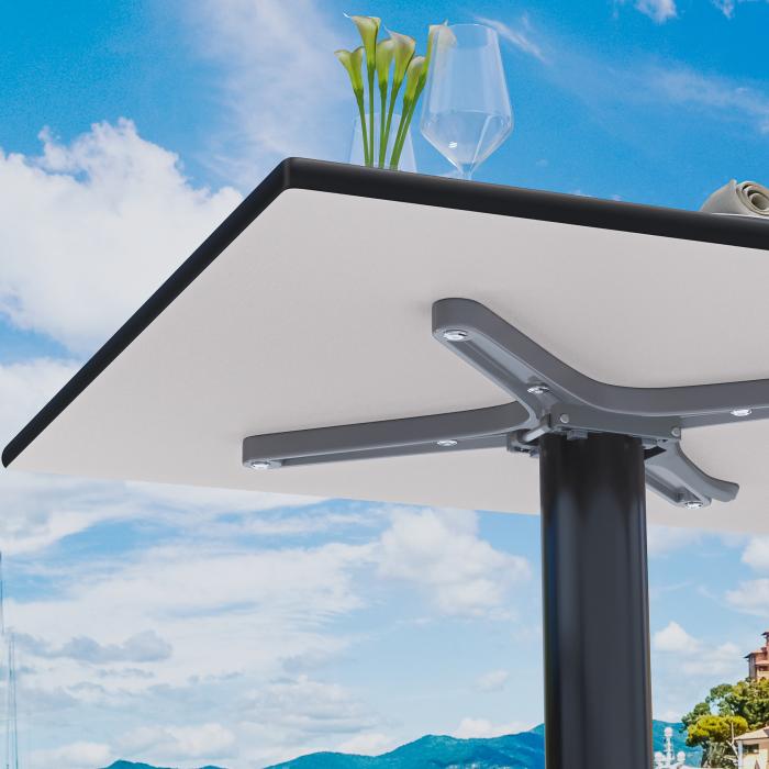 CPBL | HPL Bistro Table | B:D:H 70 x 70 x 78 cm | Sort / Aluminium | Sammenklappelig + ekstra vægt | Firkantet CPBL | HPL Bistro Table | B:D:H 70 x 70 x 78 cm | Sort / Aluminium | Sammenklappelig + ekstra vægt | Firkantet