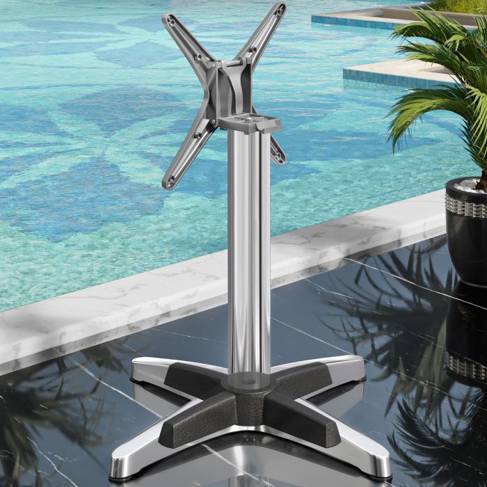CPBL | HPL Bistro Table | W:D:H 70 x 70 x 78 cm | Vintage Old / Aluminium | Foldable + additional weight | Square CPBL | HPL Bistro Table | W:D:H 70 x 70 x 78 cm | Vintage Old / Aluminium | Foldable + additional weight | Square