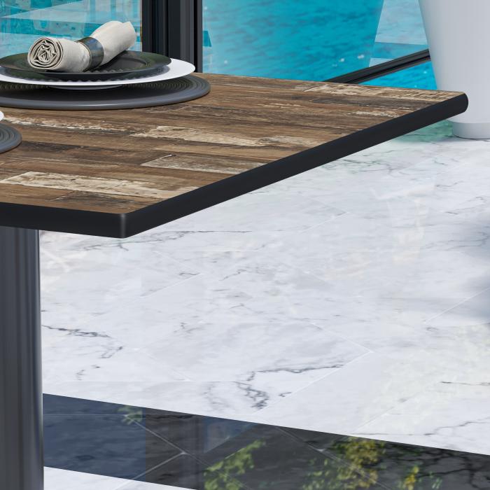 CPBL | HPL Bistro Table | W:D:H 70 x 70 x 78 cm | Vintage Old / Aluminium | Foldable + additional weight | Square CPBL | HPL Bistro Table | W:D:H 70 x 70 x 78 cm | Vintage Old / Aluminium | Foldable + additional weight | Square