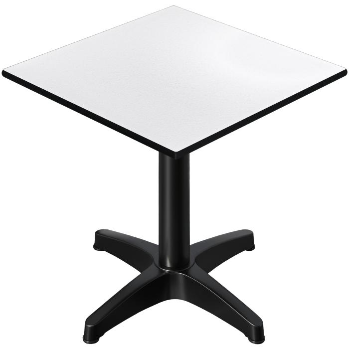 CPBL | HPL Bistro Table | B:D:H 70 x 70 x 78 cm | Hvid / Aluminium Sort | Sammenklappelig + ekstra vægt | Firkantet CPBL | HPL Bistro Table | B:D:H 70 x 70 x 78 cm | Hvid / Aluminium Sort | Sammenklappelig + ekstra vægt | Firkantet