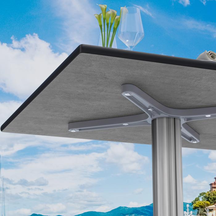 CPBL | HPL bistrobord | B:D:H 70 x 70 x 78 cm | Antrasitt / aluminium | Ekstra vekt | Torget CPBL | HPL bistrobord | B:D:H 70 x 70 x 78 cm | Antrasitt / aluminium | Ekstra vekt | Torget