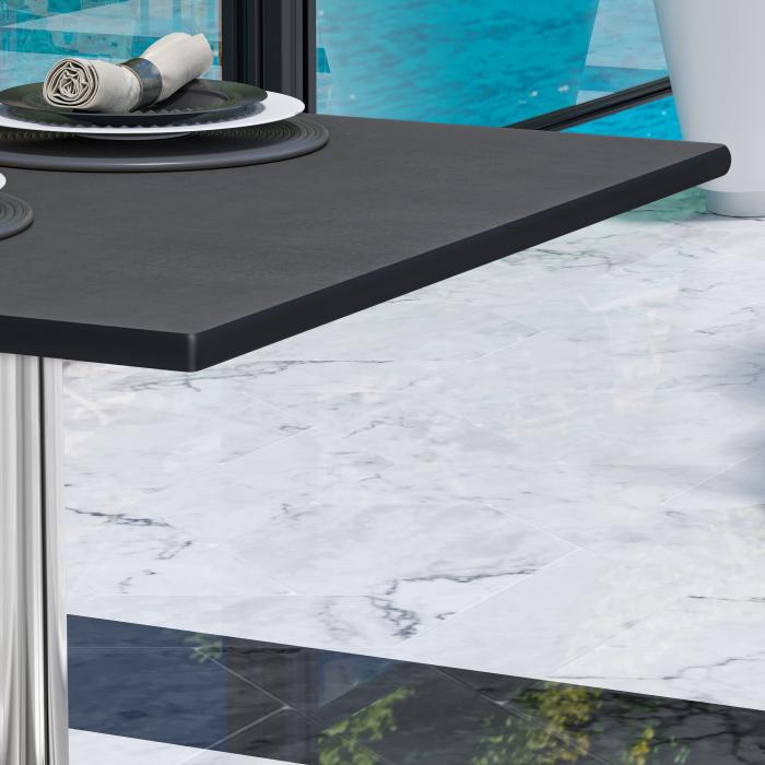 CPBL | HPL bistrobord | B:D:H 70 x 70 x 78 cm | Antrasitt / aluminium | Ekstra vekt | Torget CPBL | HPL bistrobord | B:D:H 70 x 70 x 78 cm | Antrasitt / aluminium | Ekstra vekt | Torget