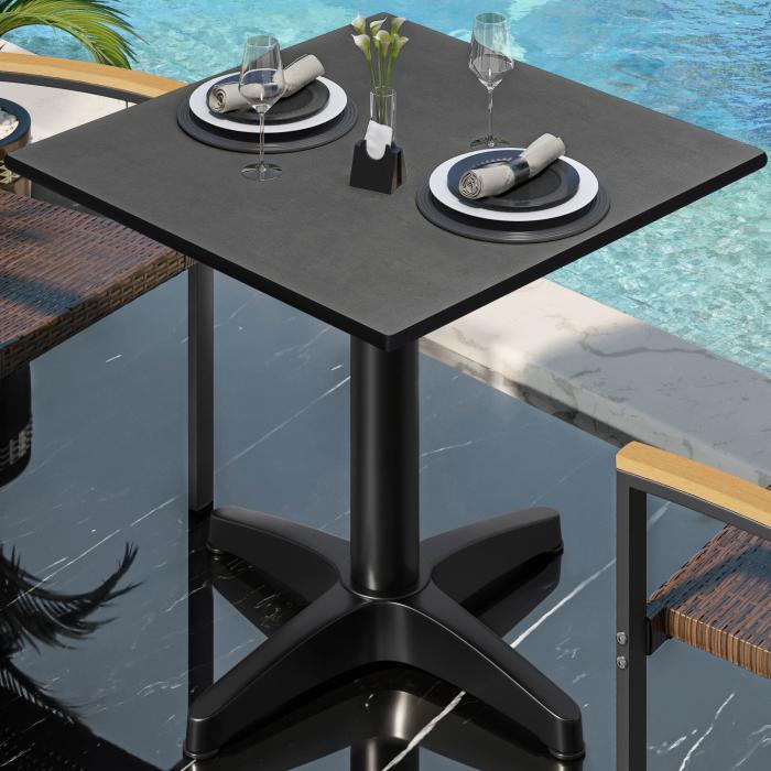 CPBL | HPL bistrobord | B:D:H 70 x 70 x 78 cm | Antrasitt / Aluminium Svart | Ekstra vekt | Torget CPBL | HPL bistrobord | B:D:H 70 x 70 x 78 cm | Antrasitt / Aluminium Svart | Ekstra vekt | Torget