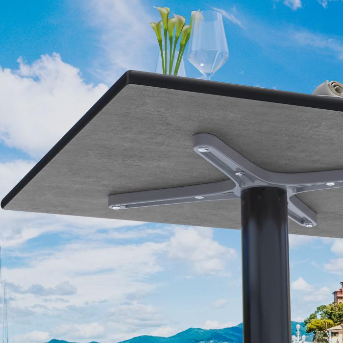 CPBL | HPL bistrobord | B:D:H 70 x 70 x 78 cm | Antrasitt / Aluminium Svart | Ekstra vekt | Torget CPBL | HPL bistrobord | B:D:H 70 x 70 x 78 cm | Antrasitt / Aluminium Svart | Ekstra vekt | Torget