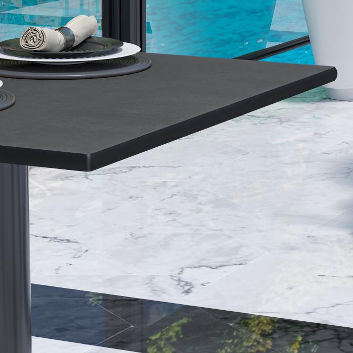 CPBL | HPL bistrobord | B:D:H 70 x 70 x 78 cm | Antrasitt / Aluminium Svart | Ekstra vekt | Torget CPBL | HPL bistrobord | B:D:H 70 x 70 x 78 cm | Antrasitt / Aluminium Svart | Ekstra vekt | Torget