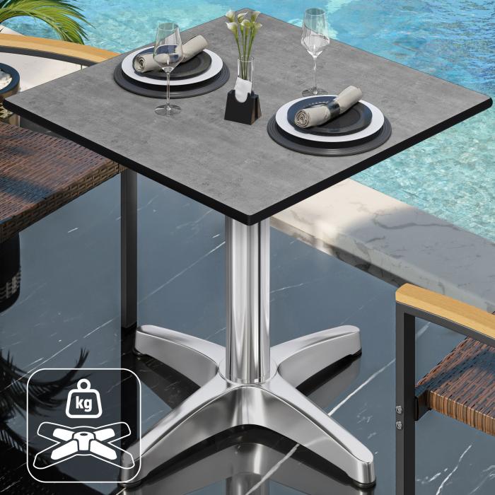 CPBL | HPL bistrobord | B:D:H 70 x 70 x 78 cm | Betong / aluminium | Ekstra vekt | Torget CPBL | HPL bistrobord | B:D:H 70 x 70 x 78 cm | Betong / aluminium | Ekstra vekt | Torget